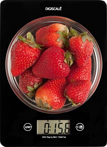 Digiscale Digital Kitchen Multi-Functional Food Scale with Auto-Shutoff Tempered Glass for LCHF Ketogenic Paleo Diets Weigh Grams fl. oz. lbs. ml. Lose Weight Extremely Fast with 20g Carb Restriction