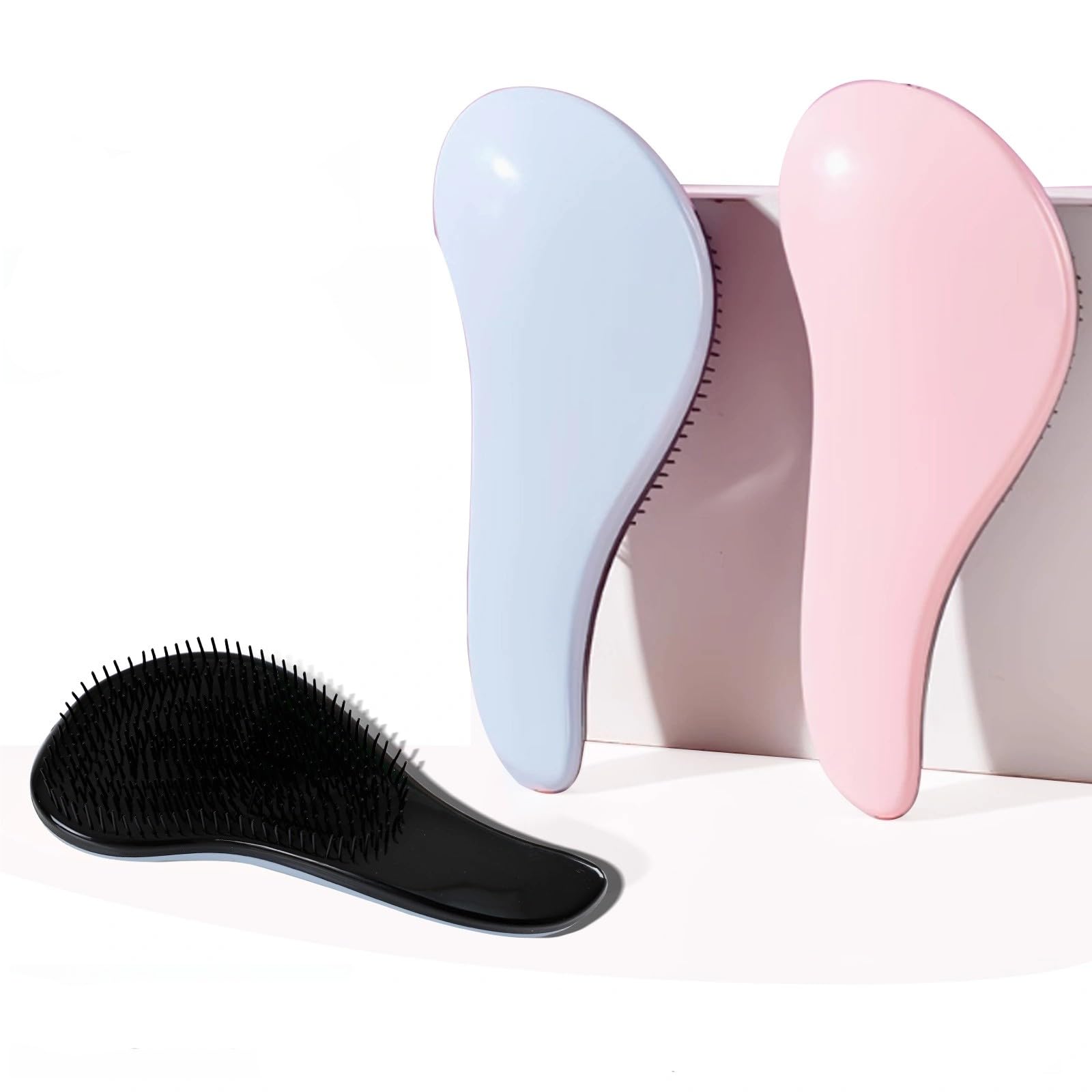 Photo 1 of (1Pink and1Blue) pcs:Anti-knotting soft teeth, detangling comb, head massage magic cushion comb, straight hair detangling ***2 pack****