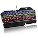 Pictek Mechanical Gaming Keyboard,104 Keys Anti-ghosting Backlit Gaming Keyboards Computer Keyboard with Blue Switch, Water-Resistant for Gamers