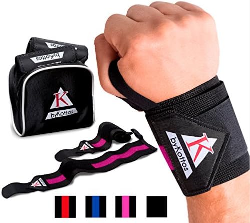BYKOTTOS Wrist Wraps Weightlifting, Powerlifting Straps, Wrist Support, Weight Lifting, Workout Wrist Braces, Wrist Wraps for Women and Men