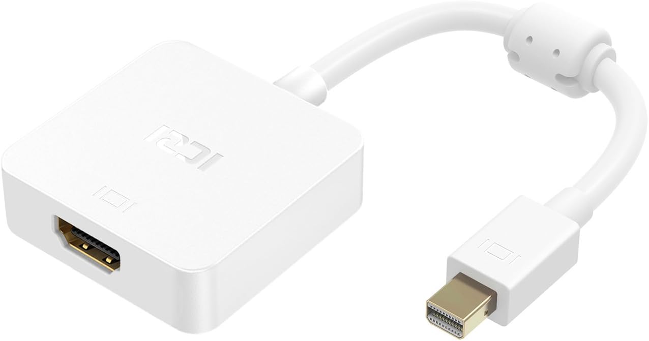 Thunderbolt to HDMI, ICZI 4K Gold Plated Mini DisplayPort to HDMI Active Adapter - White