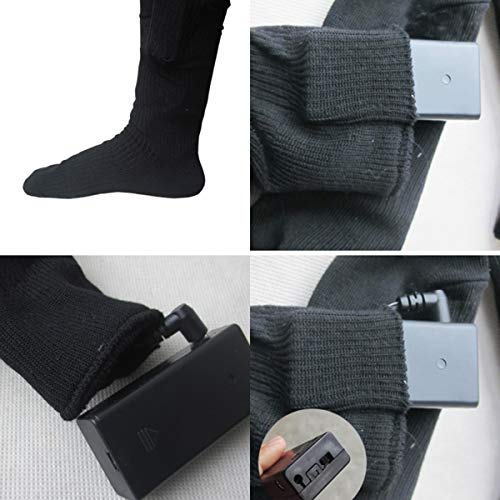 SunshineFace Elektrische verwarmde sokken, oplaadbare winter warme katoenen thermische sokken, uniseks voetwarmer… - Image 7
