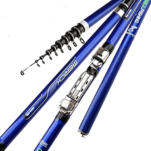 Jmmyq Carbon-Faser-3.6M 4.5M 5.4M 6.3M Spinning Angelruten-M Power Teleskop Felsen Angelrute Carp Feederrute Surf…