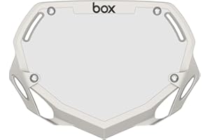 Box Components Two 3D Impact Resistant BMX Bike Number Plate w/Adjustable Straps for Adults, Mini, Strider, Plate Bikes, Bicycle Parts 100% Quality Guaranteed