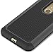 ZTE Axon 7 Case, CoverON [HexaGuard Series] Slim Hybrid Hard Phone Cover Case for ZTE Axon 7 - Black