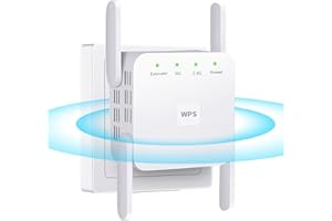 GALERA WiFi Extender Booster Repeater for Home & Outdoor, Super Booster 1200Mbps(6000sq.ft), WiFi 2.4&5GHz Dual Band WPS WiFi Signal Strong Penetrability, 360° Coverage, Supports Ethernet Port