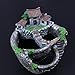 NUOLUX Micro Landscape Artificial Flowers Succulent Plants Pot Tiny Creative Flower Pot Holders Hanging Garden Design with Sweet House (Silver)