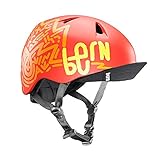 2016 Nino Summer Matte Orange Graphic w/ Flip Visor - S/M