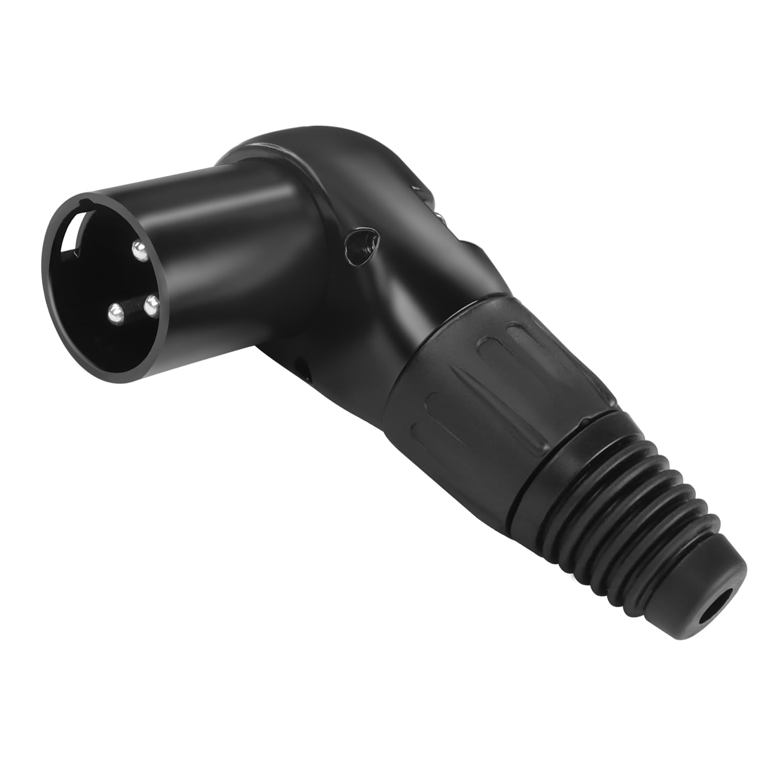 QIANRENON Adjustable 90° Angle XLR Microphone Solder Adaptor 3Pin XLR Male Right Angle Solder Connector Plug, 5 Position Multi Angle Adjustable XLR, for DIY/Repair/XLR Narrow Space Wiring