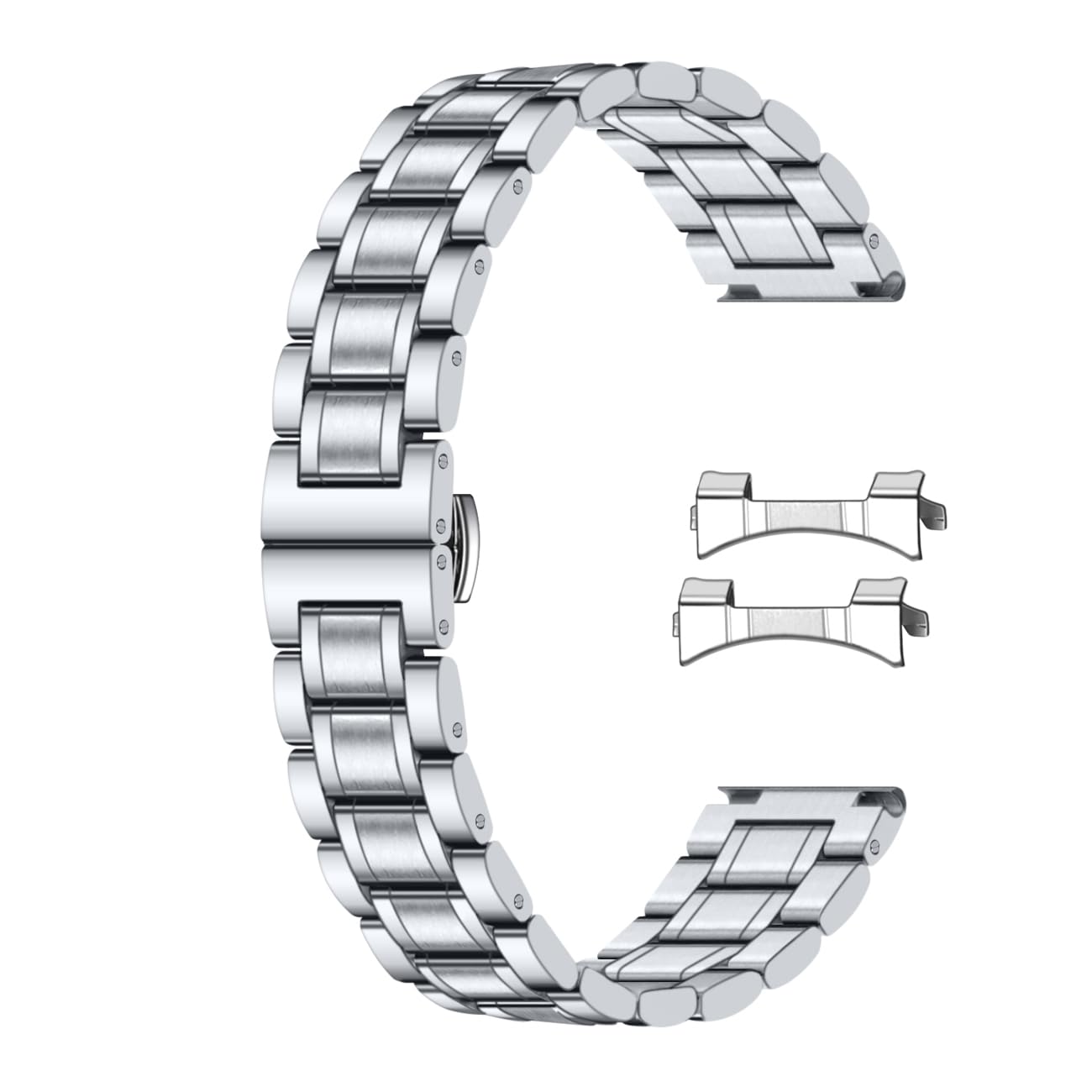 Photo 1 of SINAIKE Universal Metal Watch Band Fit Most Tranditional Watch, 20mm Quick Release Stainless Steel Watch Bands with Curved Lug Ends Parts, Classic Watch Strap Replacement Bracelet for Men Women Silver