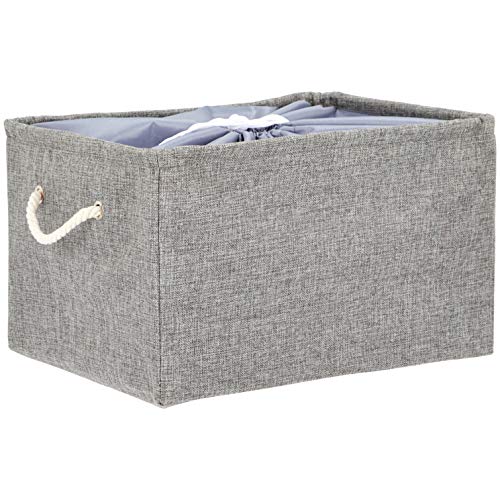 Amazon Basics Fabric Storage Basket Containers with Handles and