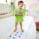 Munchkin Dandy Dots Non Slip Bath Mat 77x36cm Colourful Anti Slip Suction Cups view 4