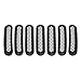 Danti Black Front Grill Mesh Grille Insert Kit fit for Jeep Wrangler Rubicon Sahara Jk 2007-2017 (7Pcs/Set)