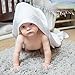 White Bamboo Hooded Baby Towel 100% Organic Unisex Towel, Highly Absorbent And Super Soft Bath Towel For The Pool And The Beach Great Baby Shower Gift