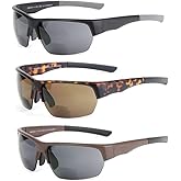 YsorrisoX 3 Pack Bifocal Reading Sunglasses for Men and Women with Adjustable Nose Pad,Tinted Sun Readers Wrap Around