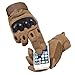 WTACTFUL Touch Screen Military Rubber Hard Knuckle Tactical Gloves Full Finger Airsoft Paintball Outdoor Army Gear Sports Cycling Motorcycle Riding Shooting Hunting Size Medium Brown