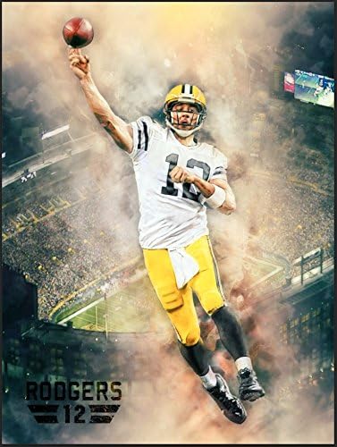 NFL Green Bay Packers Aaron Rodgers Hail Mary 24x18 Football Poster Authentic Team Spirit Store Product