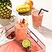 Flathead Products 8 Reusable Silicone Smoothie Straws and Cleaning Brush, 30 ounce - 20 ounce Tumblers Compatible, Dishwasher Safe, Extra Long Straw - Flexible and Yeti/RTIC Tumbler Compatible