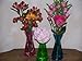 Wentworth VASE - FOLD-FLAT COLLAPSABLE EXPANDABLE UNBREAKABLE PVC PLASTIC PORTABLE FLOWER VASES FOR WEDDINGS PARTIES HOSPITAL VISITS– 8-Piece (Large + Medium-Each in 4 Colors), Durable PVC Plastic