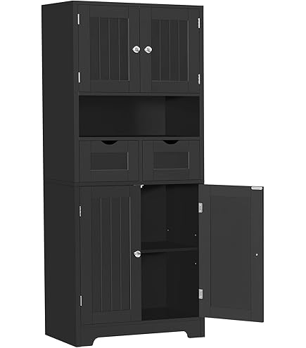 IDÉE STORAGE TALL ブラック　新品 IDEAGLE Black 63 in. H Tall Storage Cabinet with Two Drawers