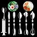 LOHOME 3D Gelatin Art Tools - Set of 10-pieces Stainless Steel Jelly Cake Needles Coming with One 10ml Syringe - Pudding Pastry Nozzles (Flower Shape 5)