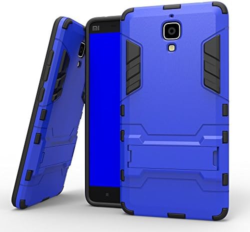 For cellphone Cases, Armour Tough Style Hybrid Dual Layer Armor Defender PC+TPU Protective Hard Cases with Stand [Shockproof Case] for Xiaomi 4 M4 Mi4 ( Color : Blue , Size : Xiaomi 4 )