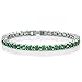 Gem Stone King 10.00 Ct Round Green Color Cubic Zirconia CZ Tennis Bracelet For Women 7 Inch