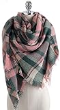 Riseun Women's Stylish Warm Plaid Blanket Scarf Gorgeous Wrap Long Tartan Shawl