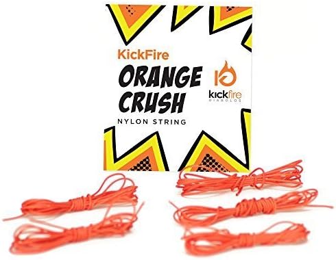 KickFire Diabolos Orange Crush Diabolo String, Nylon, Chinese YoYo Replacement String, Set of 5 Strings by KickFire Diabolos