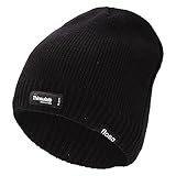 FLOSO® Mens Plain Thinsulate Thermal Knitted Waterproof Winter Hat