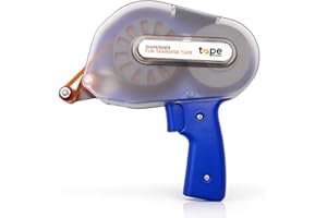 WOD RWATGD Tape Dispenser Gun for Transfer Tape, Adhesive Applicator: Dispenses 1/4 in., 3/8 in., 1/2 in., and 3/4 in. Wide o