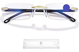 Computer Glasses Blue Light Blocking, Golden Black Frame Eye Strain Relief Glasses for Men and Women
