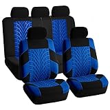 FH GROUP FH-FB071115-SEAT Travel Master Seat Covers Airbag Ready & Rear Split Blue/Black