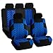 FH GROUP FH-FB071115-SEAT Travel Master Seat Covers Airbag Ready & Rear Split Blue/Black