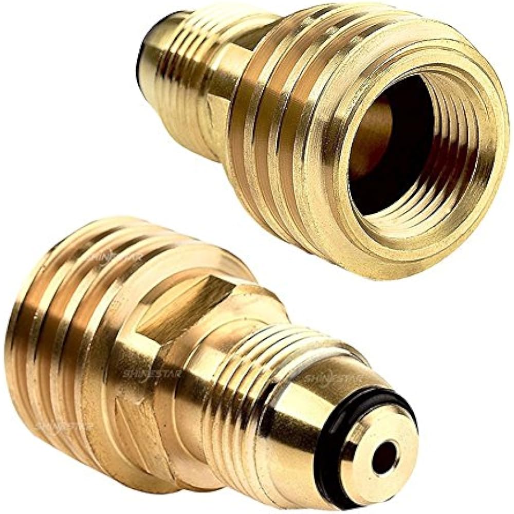 Propane Gas Adapter Converts POL LP Tank Service Valve To QCC1/Type1