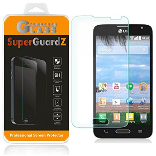[2-Pack] For LG Ultimate 2 L41C - SuperGuardZ Tempered Glass Screen Protector, 9H, 0.3mm, 2.5D Round Edge, Anti-Scratch, Anti-Bubble