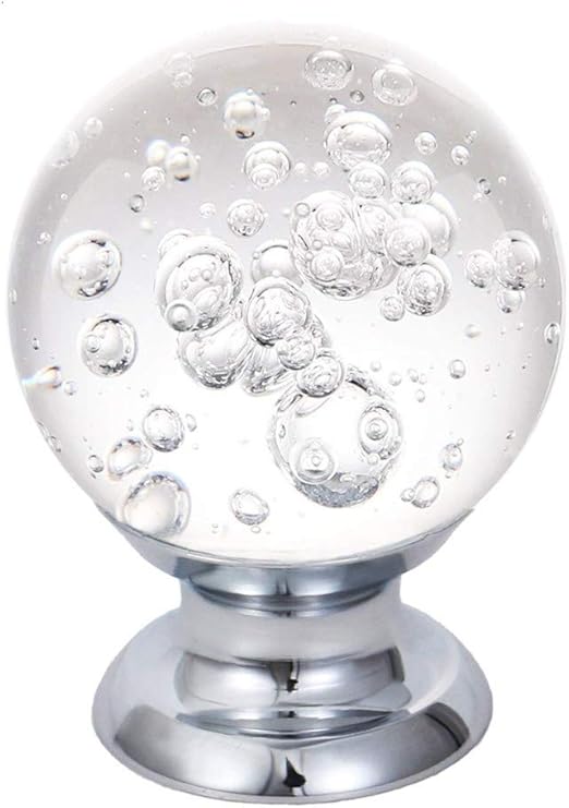 Crystal Knobs 10 Pcs 30mm Round Glass Knobs Pull Knobs Handle