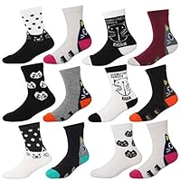 12 Pairs Cute Girls Kids Boys Cat Warm Socks For Teen Girls 5-8 Years Anti Slip Non Skid Soft Socks for Toddler Girls Boy Sock