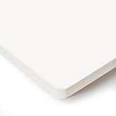 BIZUM Whole-Piece Particle Board Table Top Wood Countertop for Standing Desk DIY, 48x24x1 Inch White Desk Top