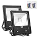 LE Outdoor Led Flood Lights, IP65 Waterproof, 30W RGB, 16 Color Changing, 4 Lighting Modes, Plug in Security Floodlights with Remote Control, for Home, Backyard, Patio, Garage, Tree, Pack of 2