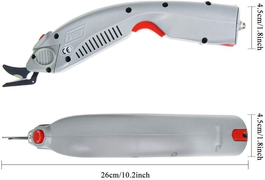 MXBAOHENG WBT-1 Electric Fabric Cutter 3.6V Rechargeable 0-8mm Electric Scissors for Cutting Fabric/Carpet/Leather/Rubber/Paperboard (One Battery & A Cutter Head) - Image 3