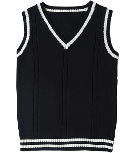 Amazon.com: Kinkia Women's V-Neck Sweater Vest Oversized Solid