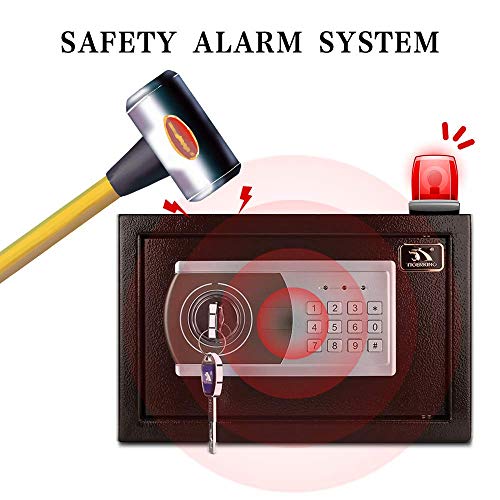 TIGERKING Personal Safe Security Digital Lock Box Key Combination Code Safe Box Steel Money Box