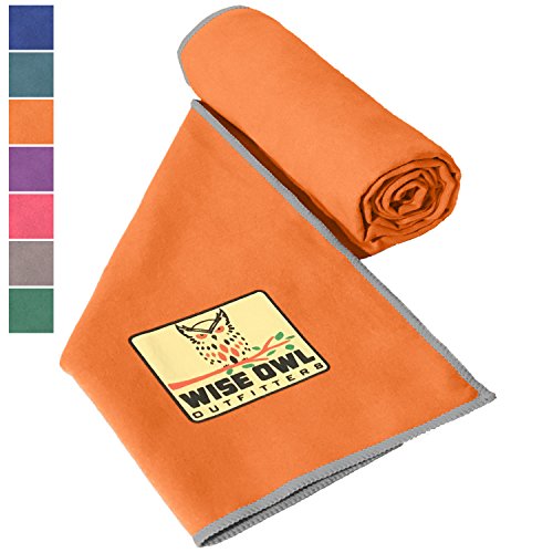 Camping Towel by Wise Owl Outfitters - Ultra Soft Compact Quick Dry Microfiber - Great for Fitness, Hiking, Yoga, Travel, Sports, Backpacking & The Gym - Free Bonus Hand Towel 30x60 OR