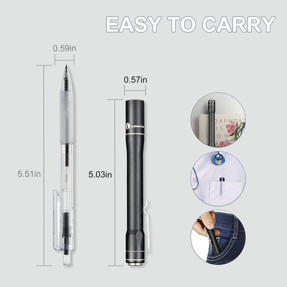 LUMINTOP LED Pen Torch, IYP365 Pen Torches for Nurses Max 125 Lumens - Image 3