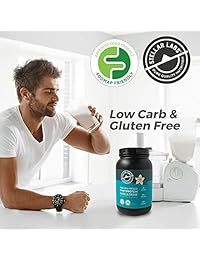 Polvo aislante de proteínas de vainilla de alta calidad con prensado en frío, sin gluten, baja caloría,...