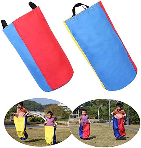 Kid Outdoor 3 Color Oxford Jumping Bags,Team Games Outdoor Sports Training Equipment Early Childhood Thickening Jumping Potato Sacks Bags (2 Pack)