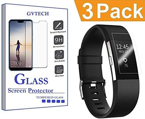 GVTECH Screen Protector for Fitbit Charge 3, Liquid film Screen Protector[0.3mm, 2.5D][Bubble-Free][9H Hardness][Easy Installation][HD Clear] for Fitbit Charge 3(3 Pack)