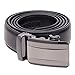 Vbiger Men's Leather Belt Sliding Buckle 35mm Ratchet Belt Black 42