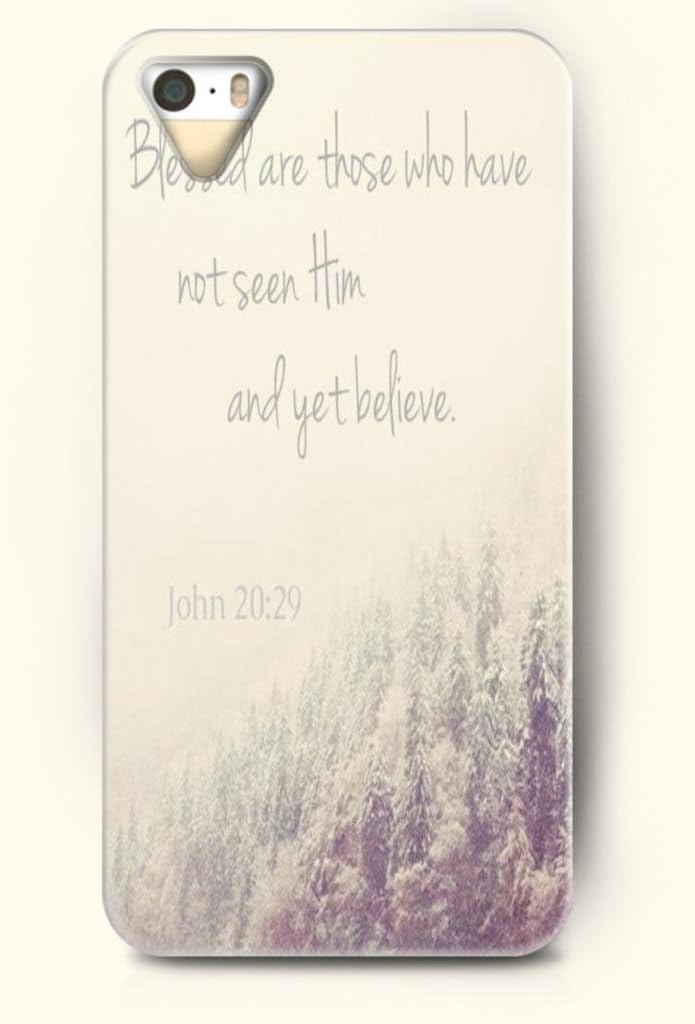 iPhone 5 5S Case OOFIT Phone Hard Case NEW Case with Design Blessed Are Those Who Have Not Seen Him And Yet Believe. John 20:29- Bible Verses - Case for Apple iPhone 5/5s